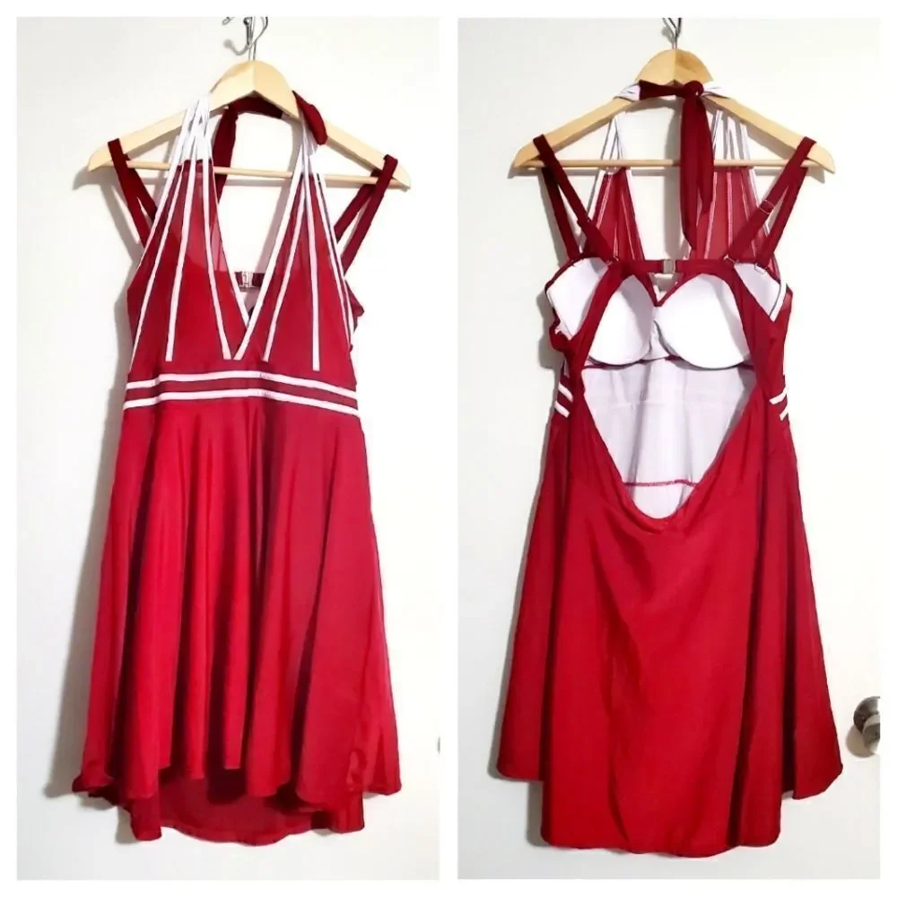 Rose gal Red Swimdress Size 22